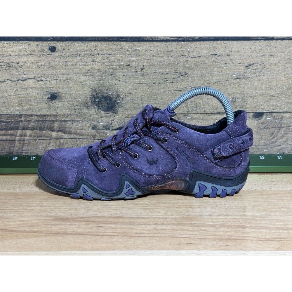 🔥RARE All Rounder by Mephisto Purple Suede Professional Hiking Shoes Sz 7.5